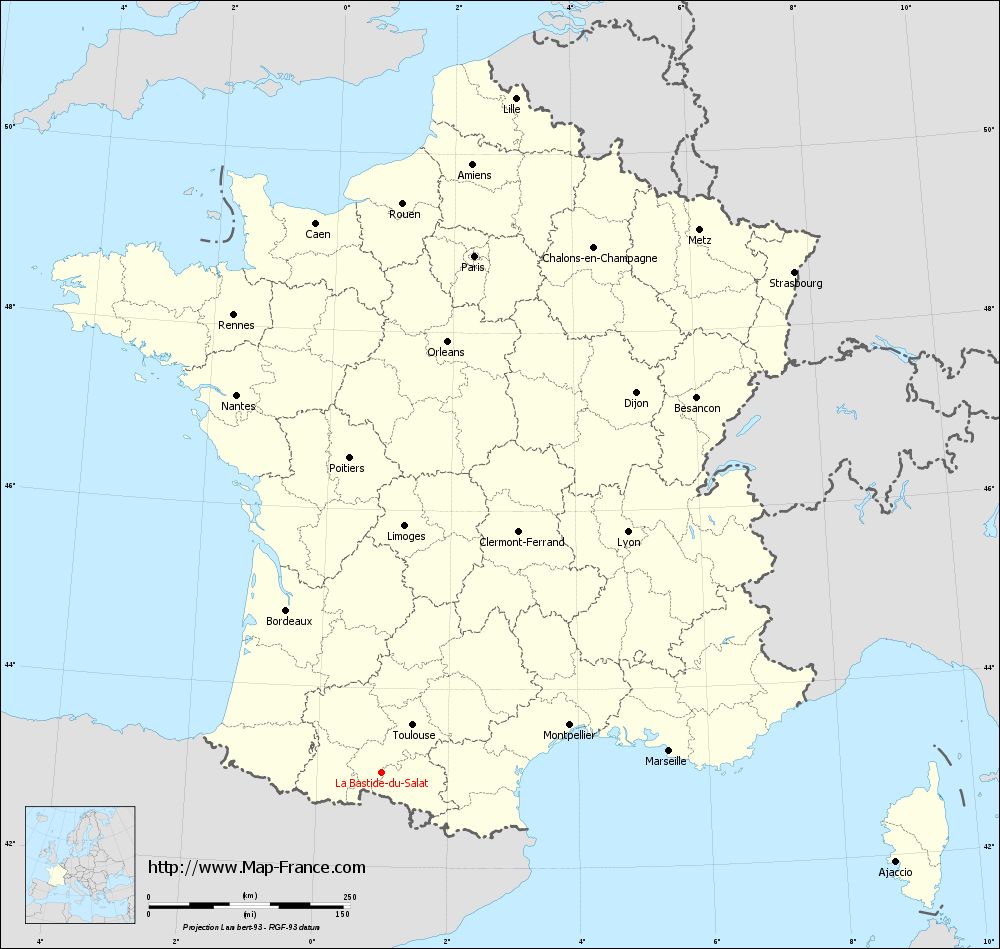 Carte administrative of La Bastide-du-Salat